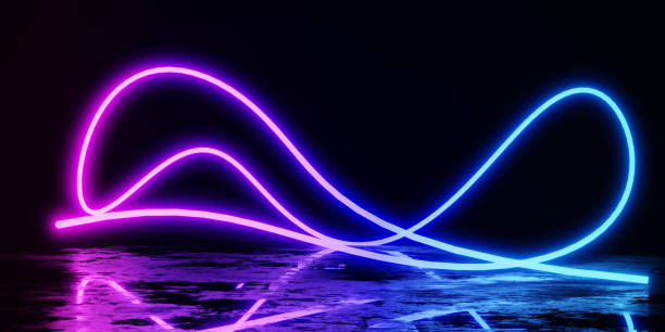istock 3d render,abstract wave technology background with blue and pink light .colorful fantastic background with curvy shape glowing 1470872803