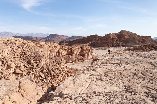 Fantastically beautiful landscape in the national park Timna, near the city of Eilat, in southern Israel