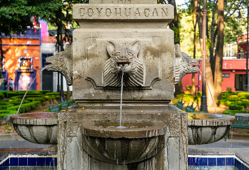 Fountain in the Coyoacan district of Mexico City, Mexico