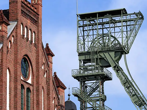 architecture at "Zeche Zollern" in Dortmund, Ruhr area, Germany; part of "Route Industrial Heritage"