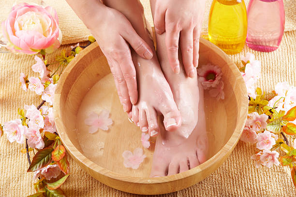 istock Beautiful female feet 147087659