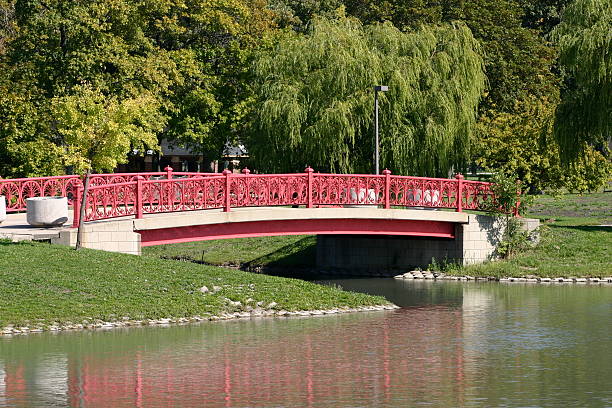 Bridge Red Bridge belle isle stock pictures, royalty-free photos & images