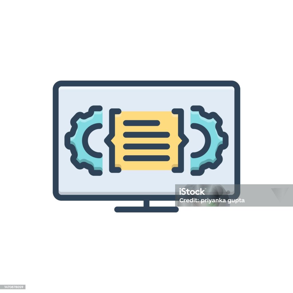 Compile Vector Image Compile Organize Stock Illustration - Download Image Now - Computer ...