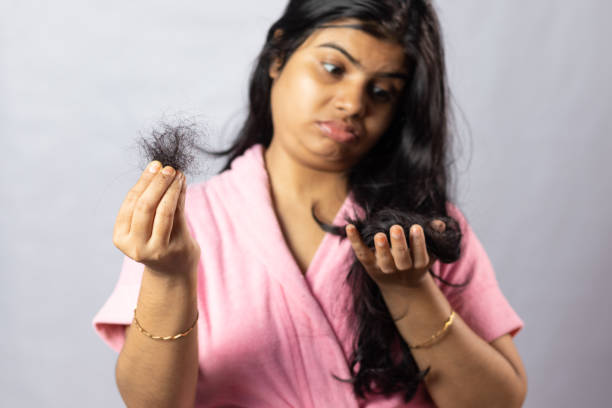 istock Hair problem of indian woman 1470878462