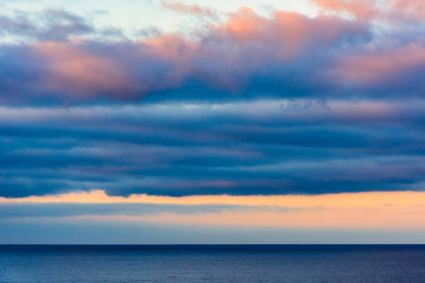 Cloudscape photographs of blue and red sky. Photographs are taken the end of March in County Down Northern Ireland.