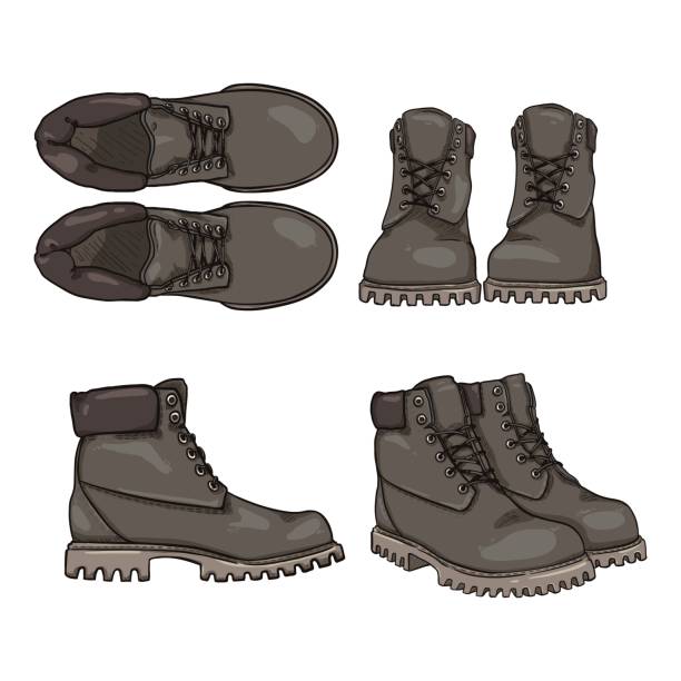 180+ Work Boots Drawing Stock Illustrations, Royalty-Free Vector ...