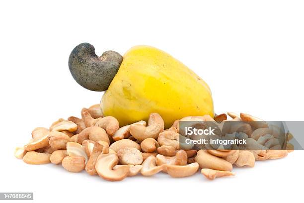Cashew Fruit And Nuts Stock Photo - Download Image Now - Cashew, Cut Out, Drawing - Activity