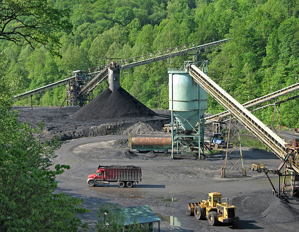 Coal processing facility stock photo