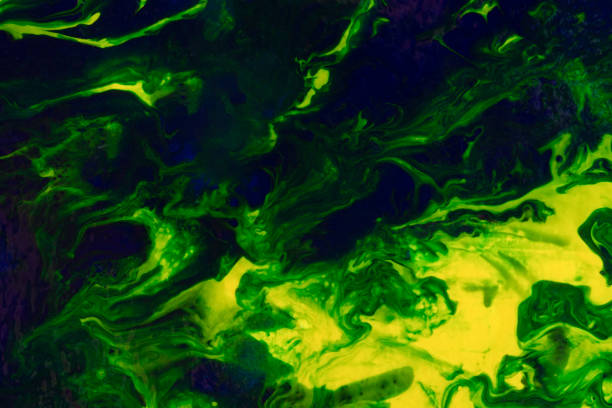 istock Green blue fluid art. Ocean underwater world 1470892184