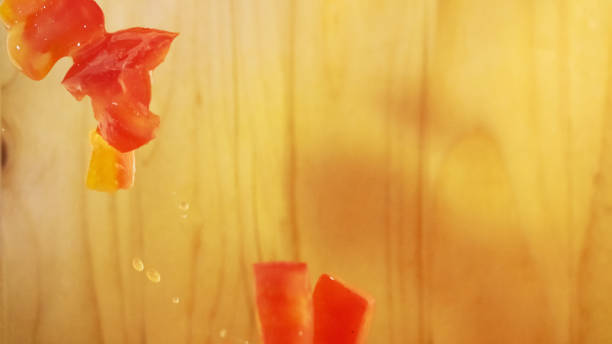 istock Tomato salad falls on background of kitchen 1470895725