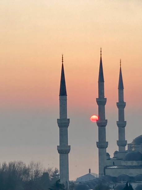 Turkey - Istanbul - Blue Mosque ( detail ) and Sunrise