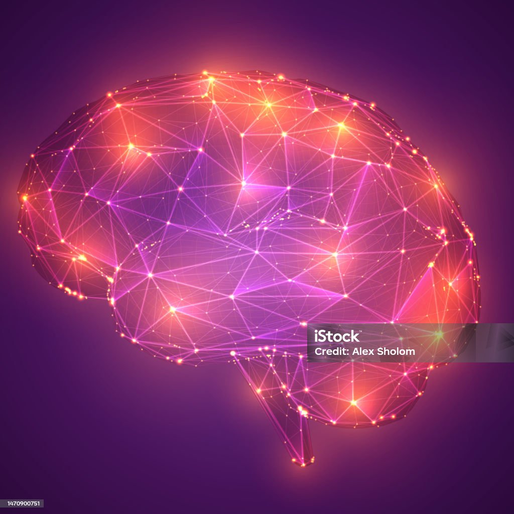 Brain Cyber Code Threedimensional Vector Cyber Brain Neural Network Megadata Processing ...