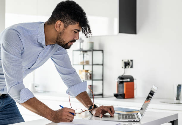 istock Young African businessman working 1470901755