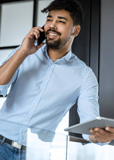 istock Young African businessman working 1470902406