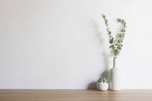 istock Green leaves with cactus over the wooden table with natural light. 1470902649