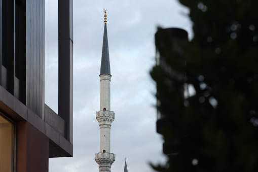 Mosque minaret in istanbul