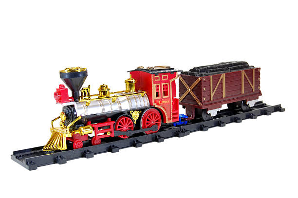 istock Toy Steam Train and freight wagon 147090430