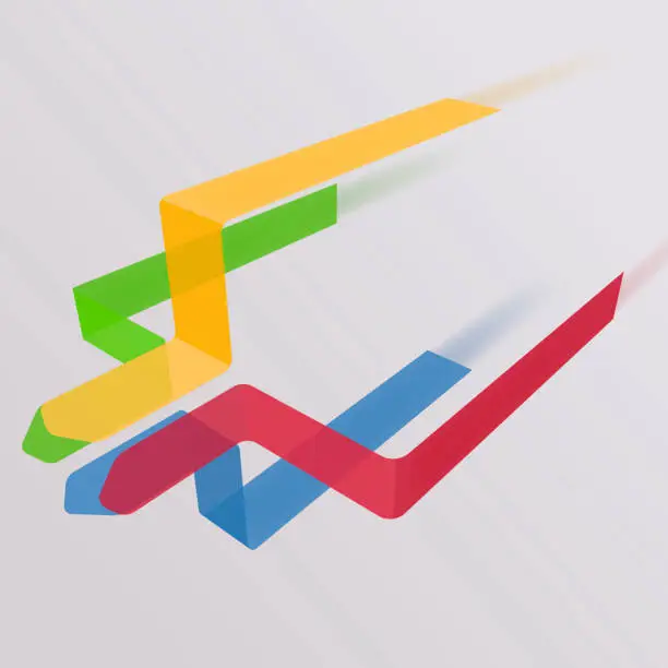 Vector illustration of Four Speedy Arrow On The Air