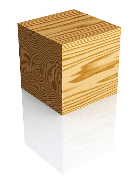 Wooden Cube stock photo