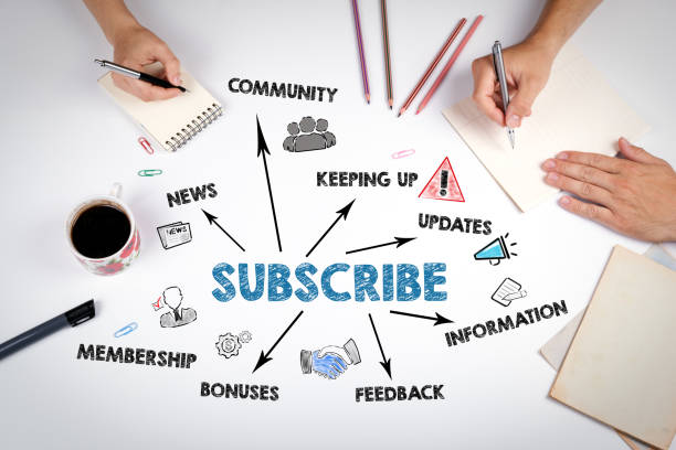 istock SUBSCRIBE Concept. The meeting at the white office table 1470909982