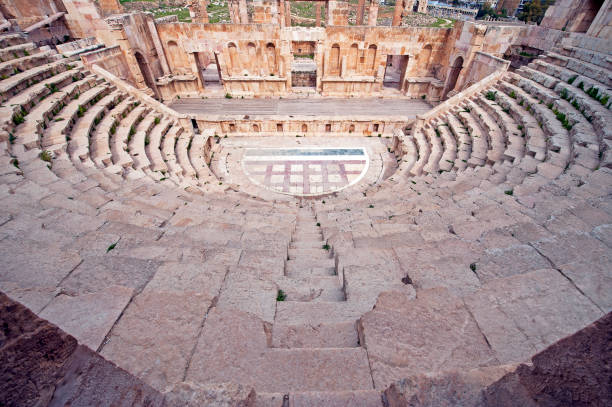 istock Amphitheatre wide angle, Jarash, or Jerrash ancient city, near Amman, Jordan 1470910794