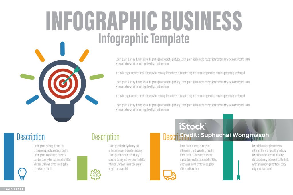Decription Poster A Poster For A Presentation About A Light Bulb With Description And ...