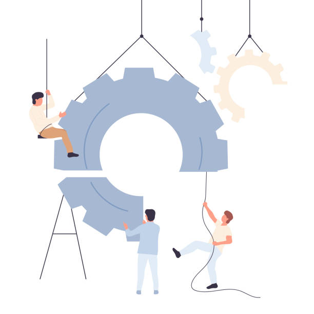 tim pengembangan proyek - operasi ilustrasi stok