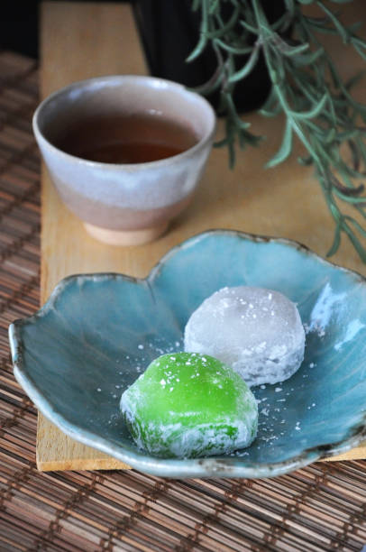 istock Close up Daifuku Japanese Dessert Dish with Tea 1470913840