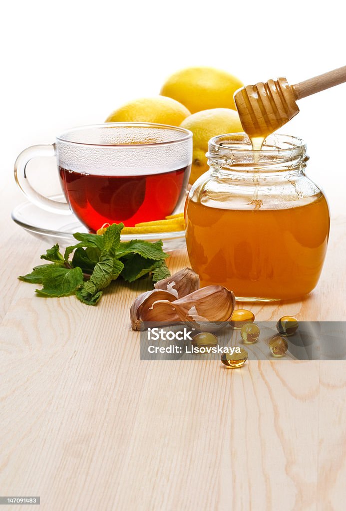 차를 레몬색, 꿀 - 로열티 프리 레몬 스톡 사진