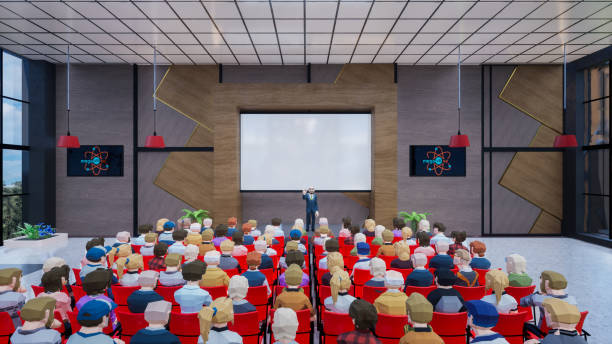 istock Metaverse avatars of people seminar online in virtual worlds, 3d render 1470919795