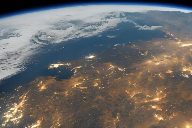 istock Some part of the earth on fire the view from space. 1470920742
