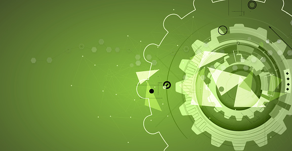 Green Tech Background Computer High Tech Eco Green Infinity Computer Technology Concept Background ...