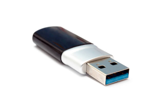 usb 플래시 드라이브 - usb flash drive usb cable isolated close up 뉴스 사진 이미지