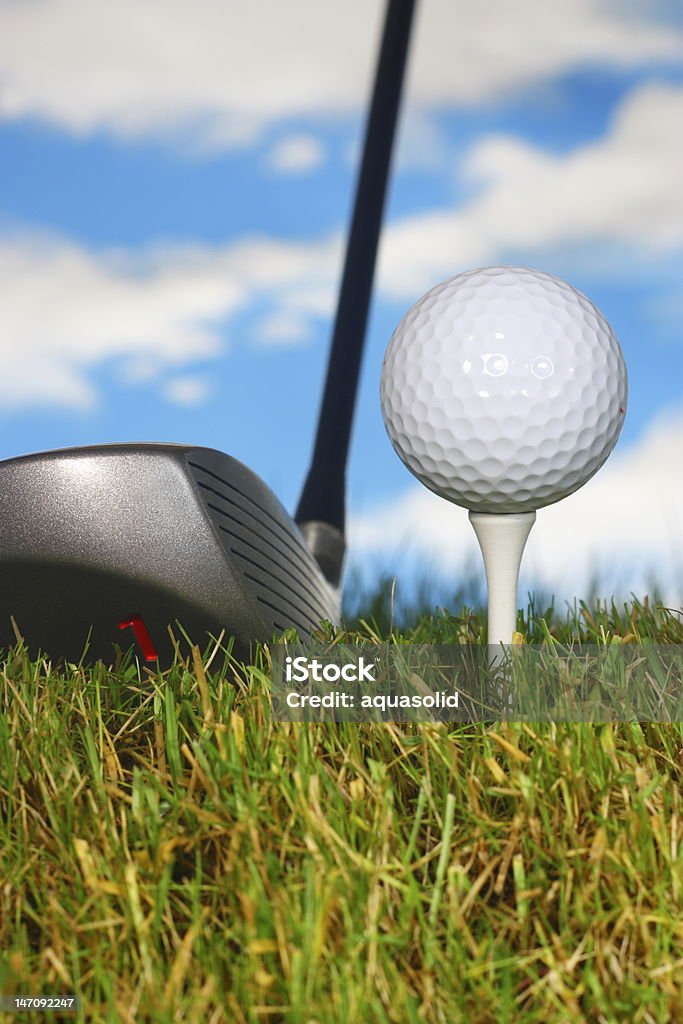 Teeing off com um controlador. - Royalty-free Ao Ar Livre Foto de stock