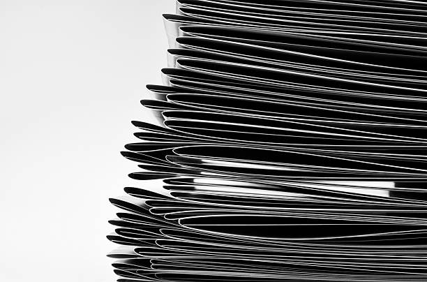 istock bunch of leaflets in black and white 147092466