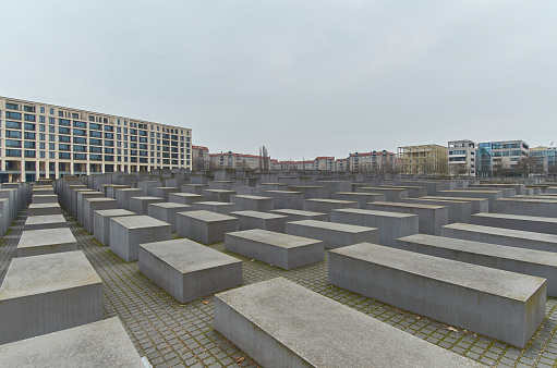 Berlin, Germany - 03/25/2023: Memorial to the Murdered Jews of Europe