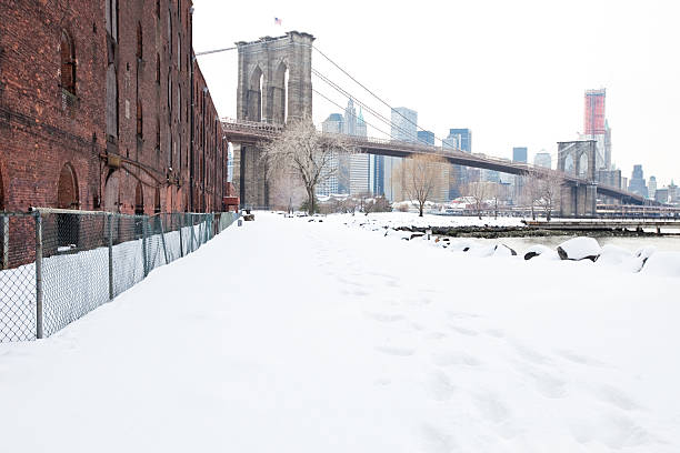 istock Brooklyn Bridge, NYC in the snow 147093126