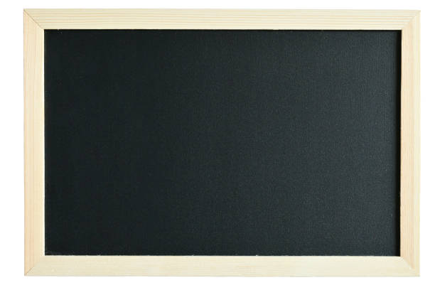 istock blank clean new chalkboard in wooden frame isolated on white background, blackboard for education school 1470932639