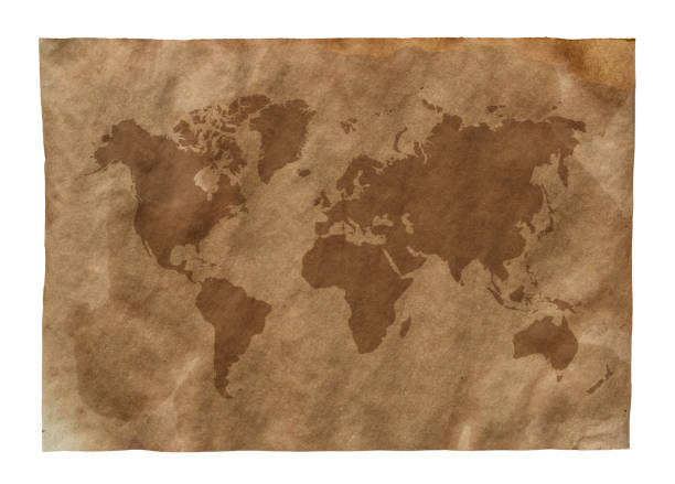 istock World map on old brown grunge paper 1470932675