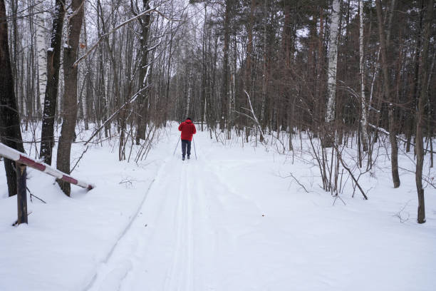 istock man 50 years old skiing in the forest in winter 1470932690