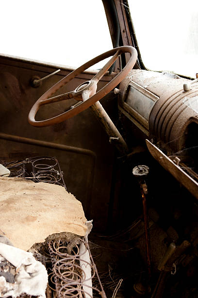 istock Cockpit of Antique Truck 147093326