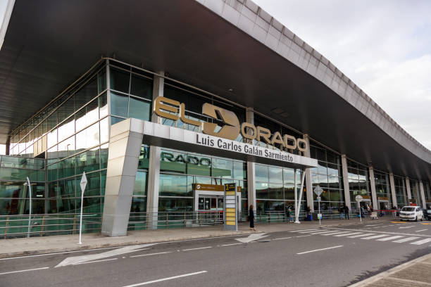 Bogota El Dorado BOG Airport Terminal in Colombia stock photo