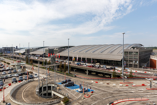 Hamburg, Germany - August 14, 2022: Airport Terminals in Hamburg, Germany.