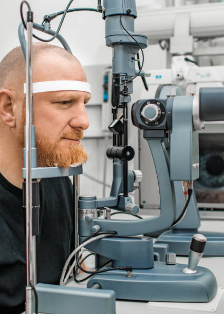 istock Redhead man during a fitting for contact lenses 1470936124