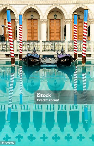 Beautiful Picture Of Venetian Gondolas And Blue Water Stock Photo - Download Image Now