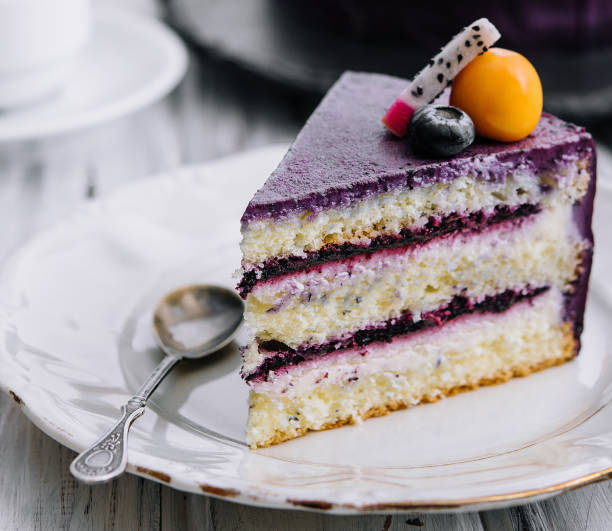 istock Classic blueberry cheesecake on the kitchen table 1470944155