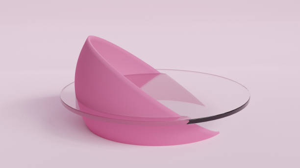 istock 3d podium pastel color round product display red background.3d render illustration. 1470944246