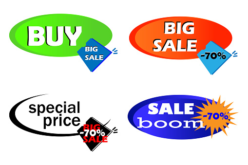 Sale banner. Buy banner. Shopping posters set