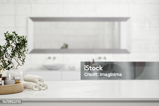 istock White Marble Countertop In Luxury Bathroom 1470953710
