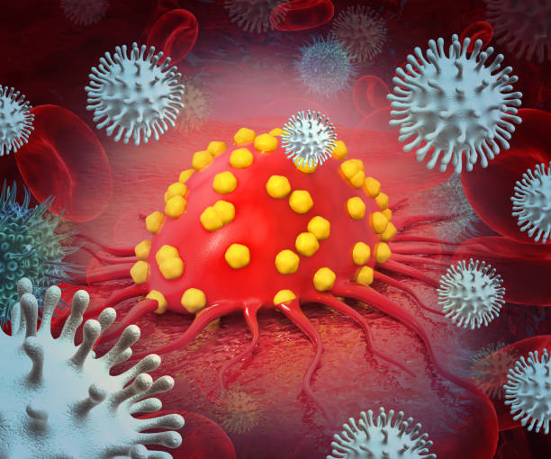 istock Cancer cell. tumor cell. 3d illustration 1470955108